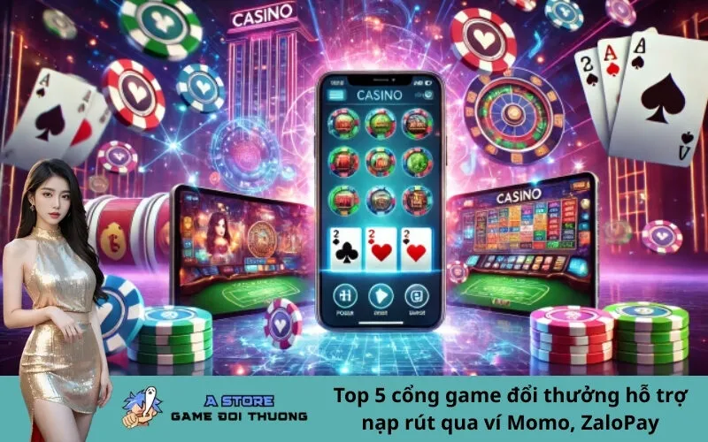 Top 5 cổng game đổi thưởng hỗ trợ nạp rút qua ví Momo, ZaloPay